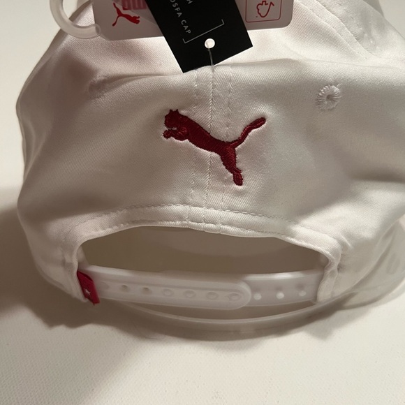 NEW Womens Puma P110 Pars And Stripes Bright White Adjustable Golf Hat/Cap - Picture 3 of 9